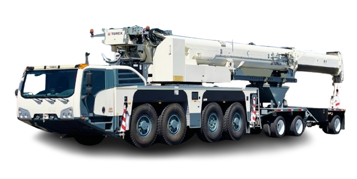 D&O Crane 120-Ton Demag/Terex AC100-4L All-Terrain Crane White 120-ton Demag Terex AC100-4L all-terrain crane operated by D&O Crane